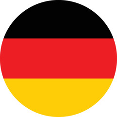 Flag of Germany. An illustration of the Germany round flag.