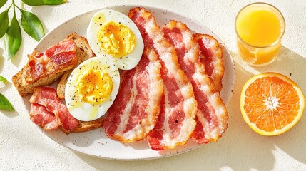 Breakfast Spread From Above