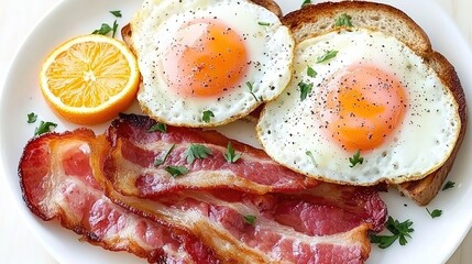 Breakfast Spread from Top Down View