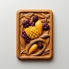 Vibrant Tropical Fruit Platter Displayed Elegantly
