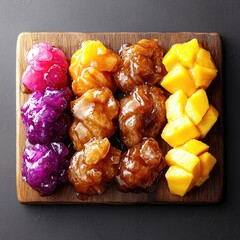 Tropical Fruit Platter with Vibrant Colors