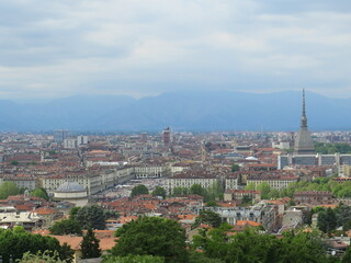 Fototapeta premium Vista dalla Villa della Regina, Torino, Piemonte, Italia