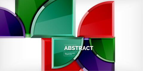 Fototapeta premium Triangle circles background. Vector Illustration For Wallpaper, Banner, Background, Card, Book Illustration, landing page