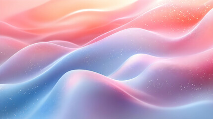 Obraz premium Abstract Wavy Pattern with Glittering Sparkle - Blue Pink Color Gradient