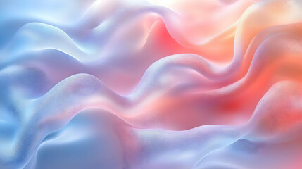 Fototapeta premium Abstract Wavy Background with Pastel Blue and Pink Hues