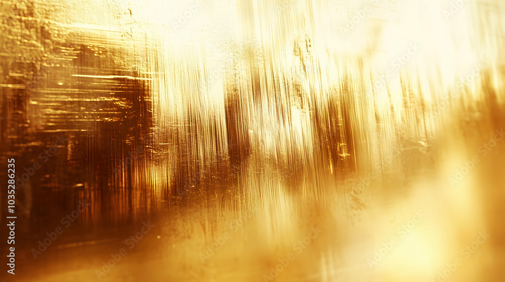 Poster golden brushed metallic texture background, creating a smooth and reflective surface -