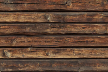 Rustic wooden planks in varying shades of brown arranged in a horizontal pattern for a natural, textured look. Generative AI