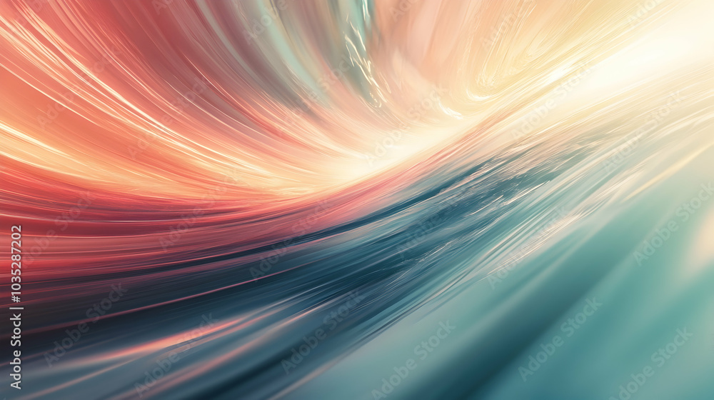 Poster impressionistic warp lightspeed background with smooth lines and a sense of speed -