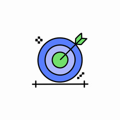 Target icon. Flat vector related icon for web and mobile applications.