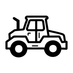 Fototapeta premium Simple Outline of a Tractor Vehicle Design