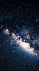 Obraz premium Starry night sky with the Milky Way galaxy stretching across the horizon