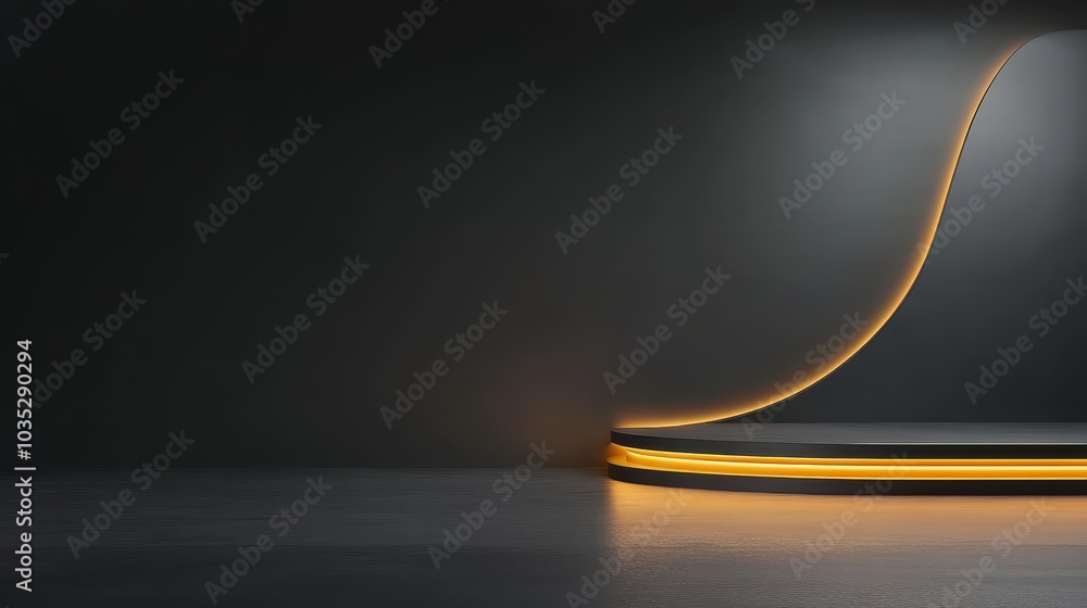 Poster a minimal black background with soft lighting, creating a smooth and subtle design space.