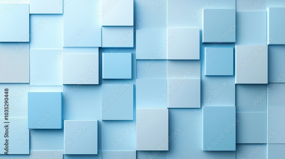 Poster a minimalist blue background with repeating geometric patterns in lighter shades, creating a subtle,