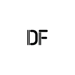 DF monogram logo design letter text name symbol monochrome logotype alphabet character simple logo