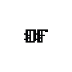 DF monogram logo design letter text name symbol monochrome logotype alphabet character simple logo