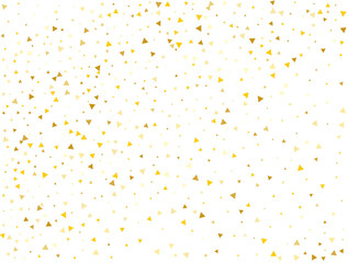 Luxury Gold Triangular Confetti Background. Vector illustration