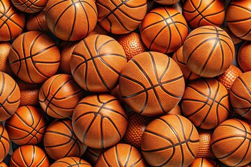 Obraz premium Basketball Sport Seamless Pattern Featuring Dynamic Words for Sports Enthusiasts and Fans