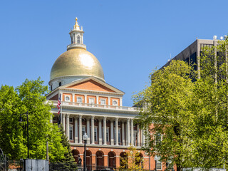  Boston's Massachussett's State House in USA