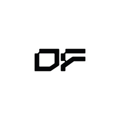 DF monogram logo design letter text name symbol monochrome logotype alphabet character simple logo