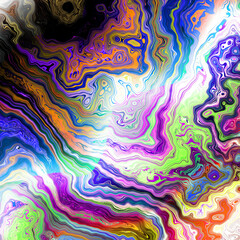 Abstract colorful wavy groovy psychedelic background. Abstract marbleized effect background.