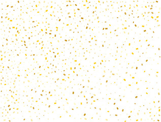 Wedding Golden Rectangles Confetti Background. Vector illustration