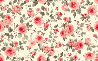 Retro style floral texture art background