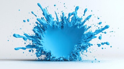 A photostock images of a blue burst of light, isolated on white background, High Quality