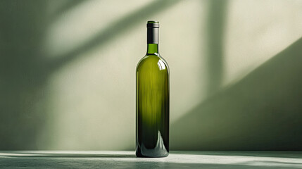 Wine Bottle Mockup, high-end and customizable with realistic high-resolution rendering, ideal for branding, packaging design, and elegant presentations, AI Generative