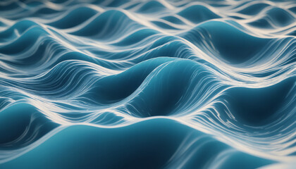 Fototapeta premium Abstract ice cold landscape | Wavelike art