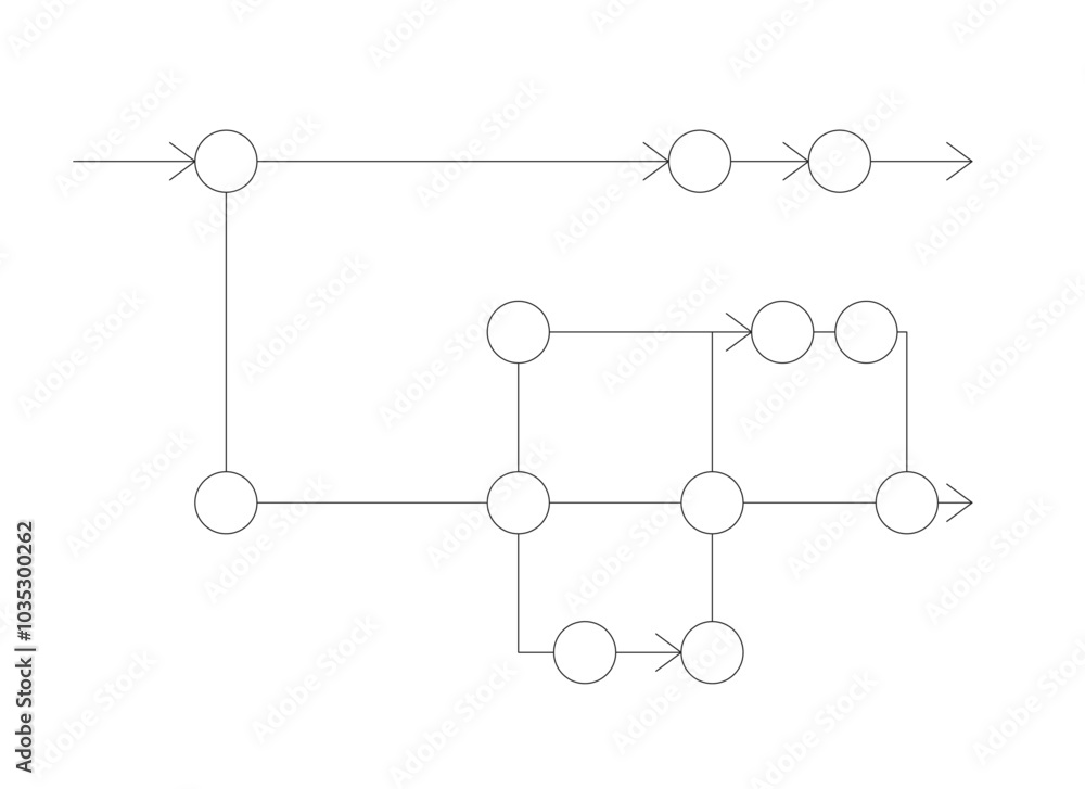 Poster roadmap decision making scheme black and white 2d line object. data visualization. road map diagram.