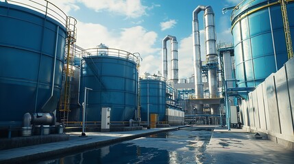 Obraz premium Innovative industrial processes enhanced by the latest technology
