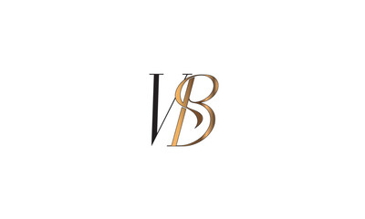 VB, BV , B , V, Abstract Letters Logo Monogram	