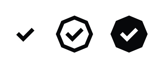 Check mark icon set