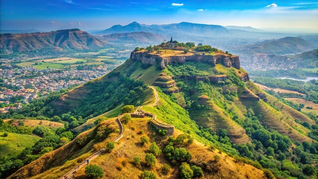 Exploring dried hill surrounding Sinhagad Fort in Pune