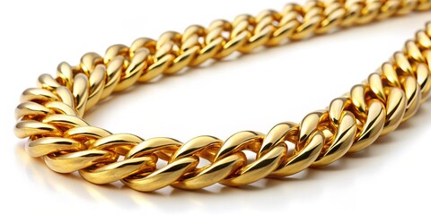 Obraz premium Close-up of Shiny Gold Chain Necklace, Jewelry, Luxury ,gold chain, necklace