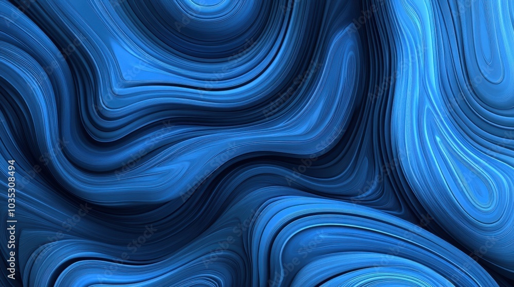 Poster a mesmerizing display of abstract blue lines on a tech-inspired background, perfect for presentation