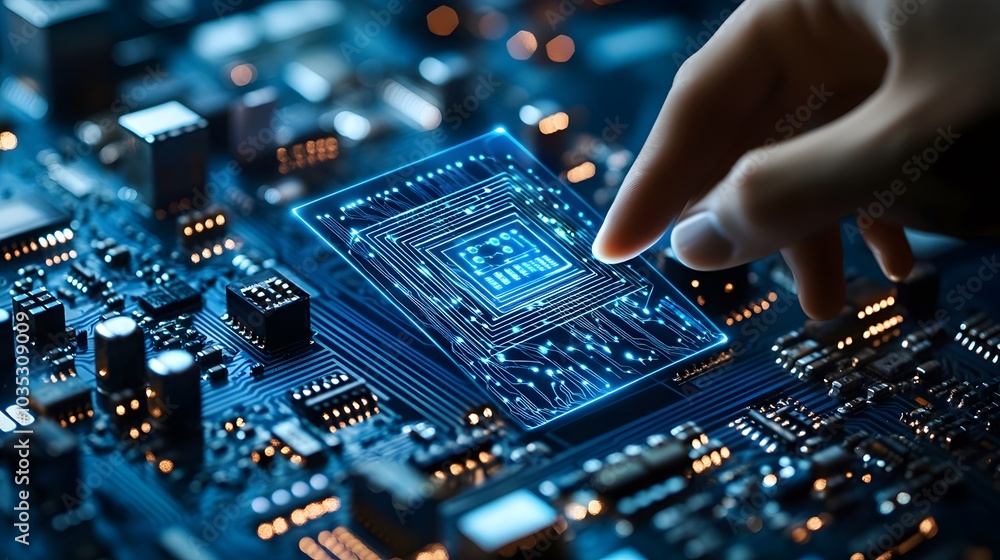 Poster artificial intelligence (ai) with machine deep learning and data mining and another modern computer 