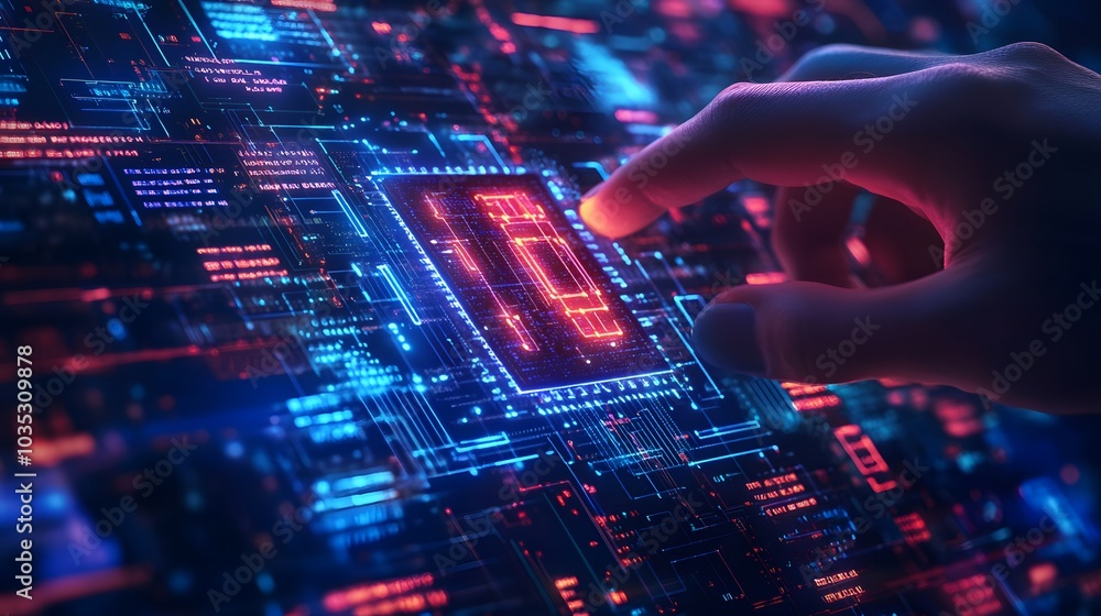Poster artificial intelligence (ai) with machine deep learning and data mining and another modern computer 