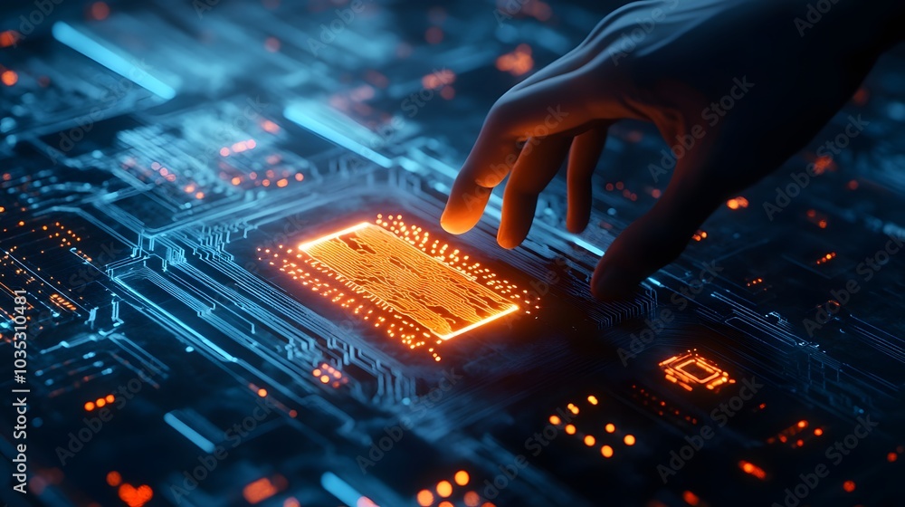 Poster artificial intelligence (ai) with machine deep learning and data mining and another modern computer 