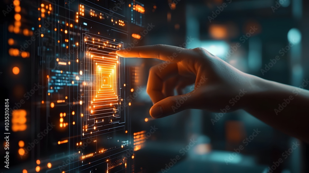 Poster artificial intelligence (ai) with machine deep learning and data mining and another modern computer 