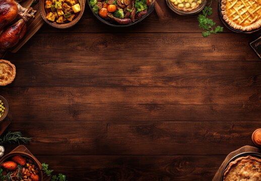 Thanksgiving Feast Border.