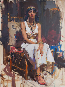 portrait of a woman in style