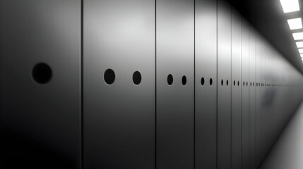 A Long Corridor with Circular Holes in the Wall, Leading to an Unknown Destination