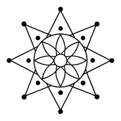 Circle Pattern Abstract Geometric Design Elements.