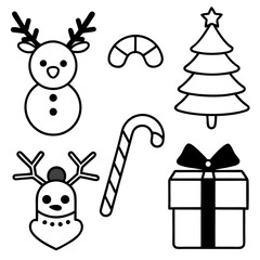 christmas icons set