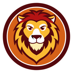lion head mascot logo vector