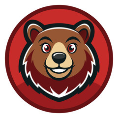 teddy bear head mascot logo