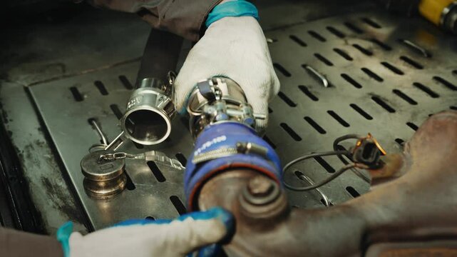 Cargo truck vehicle dpf (Diesel Particulate Filter) filter cleaning process, car emission reduction