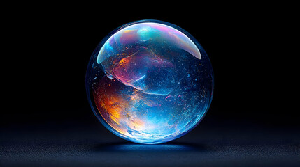 Abstract Sphere with Colorful Patterns and Textures: A Close-Up View of a Stunning Orb with Intricate Details