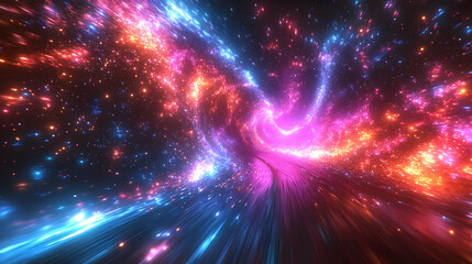 Obraz premium Cosmic Vortex: A Journey Through a Galaxy of Light and Color
